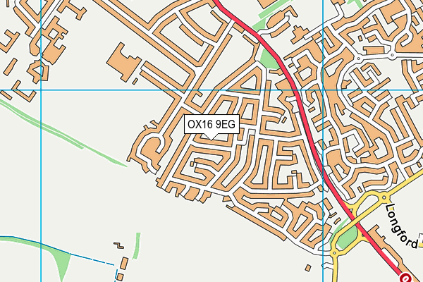 OX16 9EG map - OS VectorMap District (Ordnance Survey)