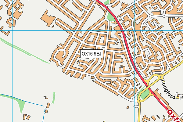 OX16 9EJ map - OS VectorMap District (Ordnance Survey)