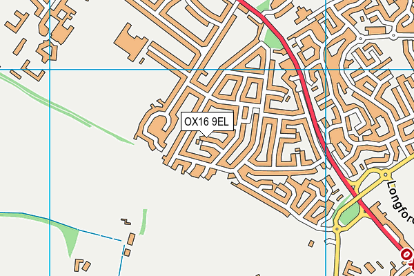 OX16 9EL map - OS VectorMap District (Ordnance Survey)