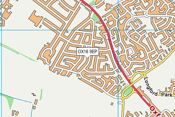 OX16 9EP map - OS VectorMap District (Ordnance Survey)