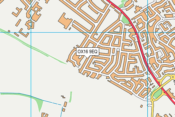 OX16 9EQ map - OS VectorMap District (Ordnance Survey)