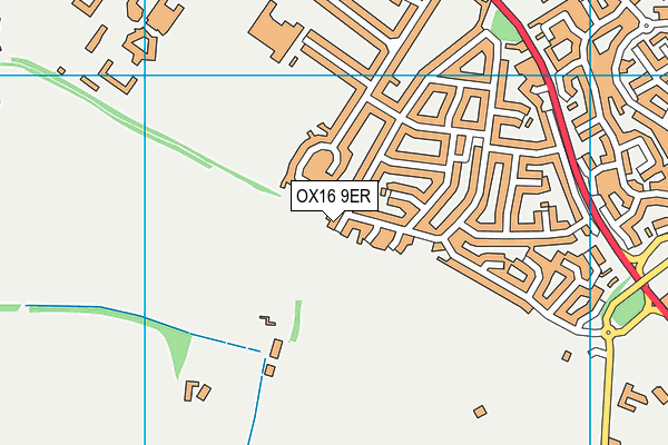 OX16 9ER map - OS VectorMap District (Ordnance Survey)