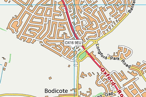 OX16 9EU map - OS VectorMap District (Ordnance Survey)