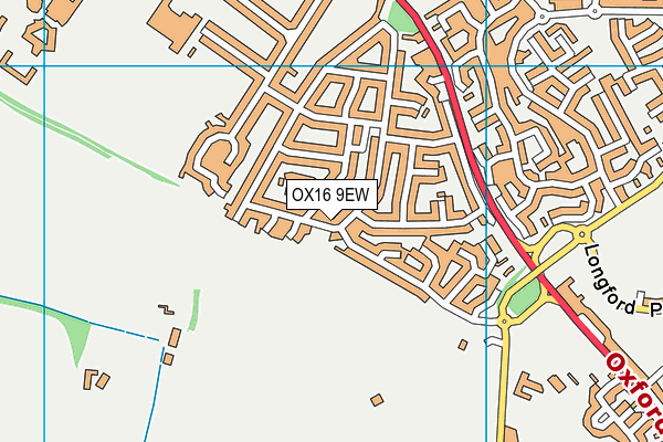 OX16 9EW map - OS VectorMap District (Ordnance Survey)