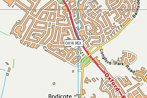 OX16 9EX map - OS VectorMap District (Ordnance Survey)