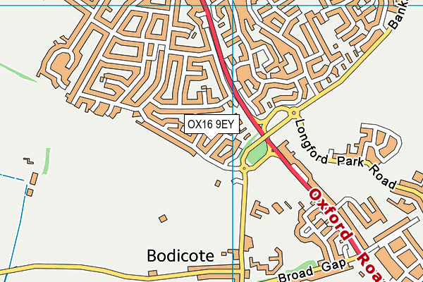 OX16 9EY map - OS VectorMap District (Ordnance Survey)