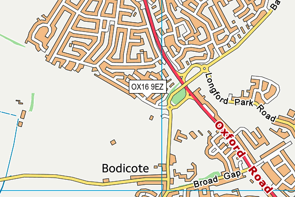 OX16 9EZ map - OS VectorMap District (Ordnance Survey)