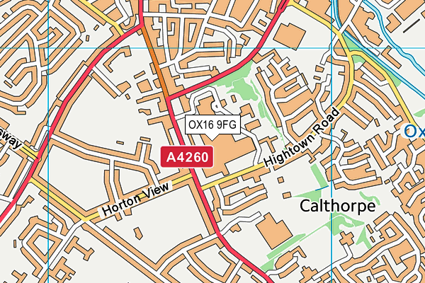 OX16 9FG map - OS VectorMap District (Ordnance Survey)