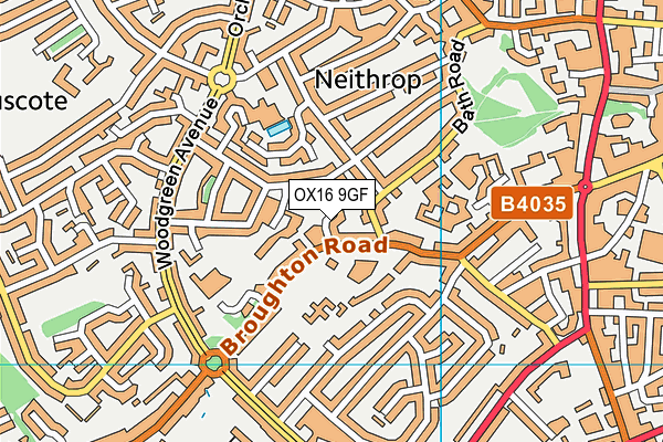 OX16 9GF map - OS VectorMap District (Ordnance Survey)