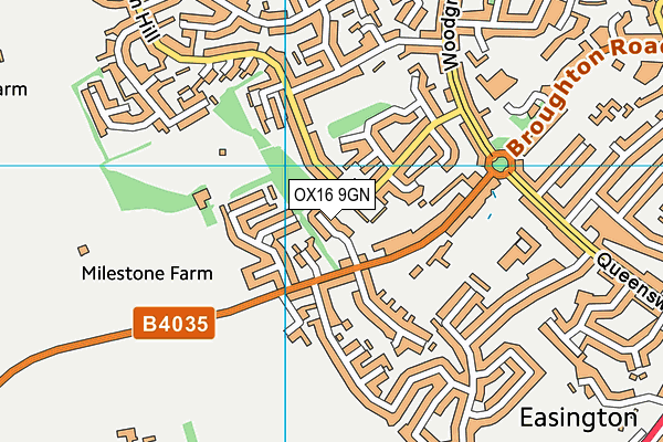 OX16 9GN map - OS VectorMap District (Ordnance Survey)
