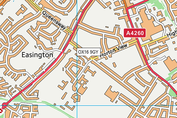 OX16 9GY map - OS VectorMap District (Ordnance Survey)