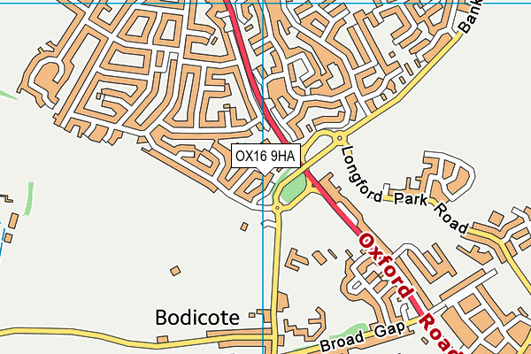 OX16 9HA map - OS VectorMap District (Ordnance Survey)