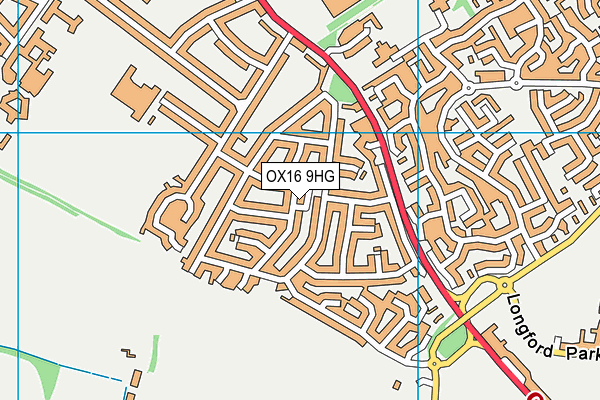 OX16 9HG map - OS VectorMap District (Ordnance Survey)