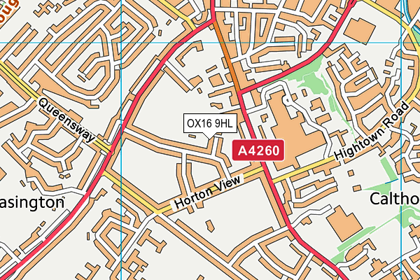 OX16 9HL map - OS VectorMap District (Ordnance Survey)
