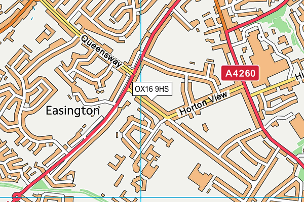 OX16 9HS map - OS VectorMap District (Ordnance Survey)