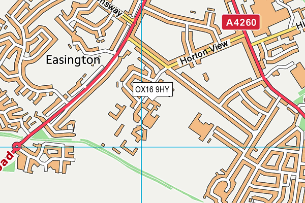 OX16 9HY map - OS VectorMap District (Ordnance Survey)