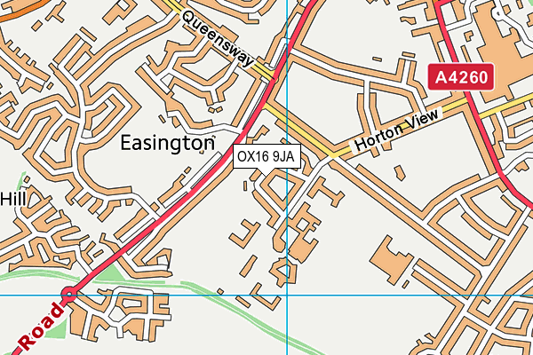 OX16 9JA map - OS VectorMap District (Ordnance Survey)