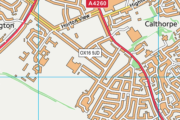 OX16 9JD map - OS VectorMap District (Ordnance Survey)