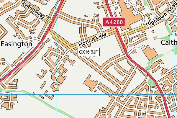 OX16 9JF map - OS VectorMap District (Ordnance Survey)