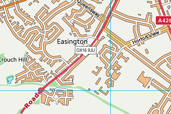 OX16 9JU map - OS VectorMap District (Ordnance Survey)