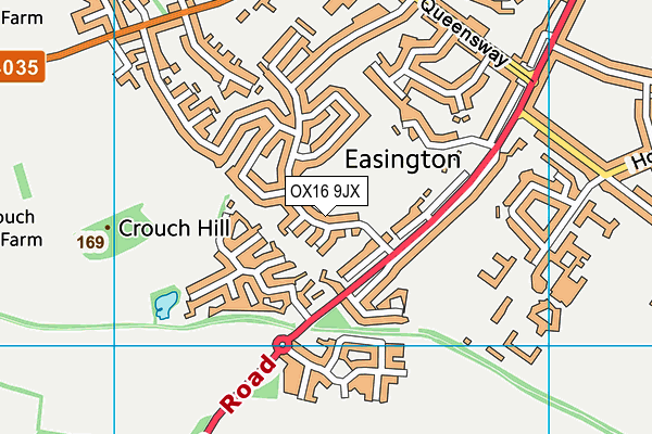 OX16 9JX map - OS VectorMap District (Ordnance Survey)