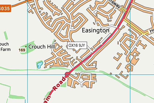 OX16 9JY map - OS VectorMap District (Ordnance Survey)