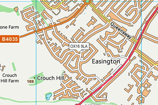 OX16 9LA map - OS VectorMap District (Ordnance Survey)