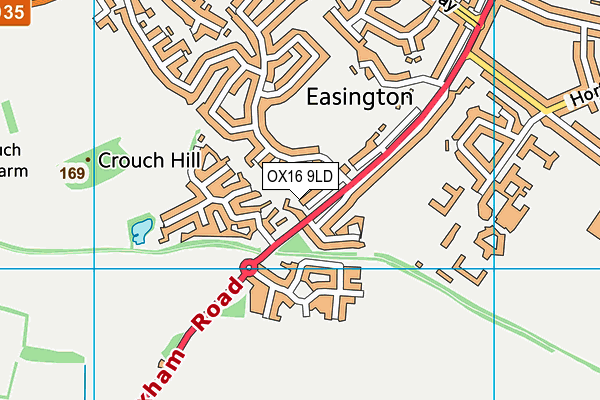 OX16 9LD map - OS VectorMap District (Ordnance Survey)