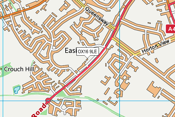 OX16 9LE map - OS VectorMap District (Ordnance Survey)