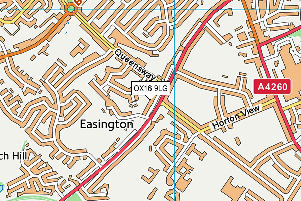 OX16 9LG map - OS VectorMap District (Ordnance Survey)