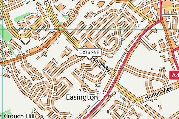 OX16 9NE map - OS VectorMap District (Ordnance Survey)