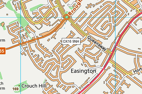 Queensway Primary School map (OX16 9NH) - OS VectorMap District (Ordnance Survey)