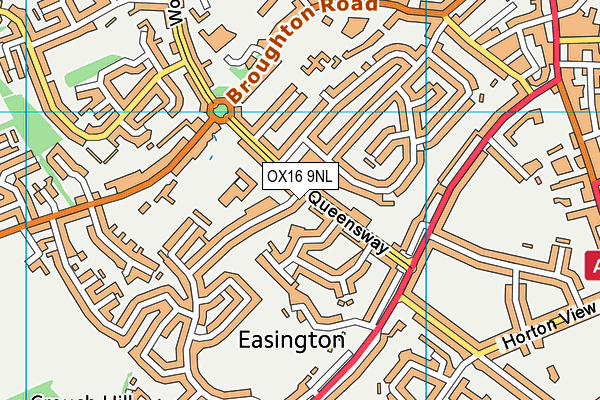 OX16 9NL map - OS VectorMap District (Ordnance Survey)