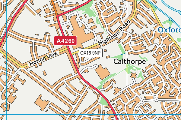 OX16 9NP map - OS VectorMap District (Ordnance Survey)