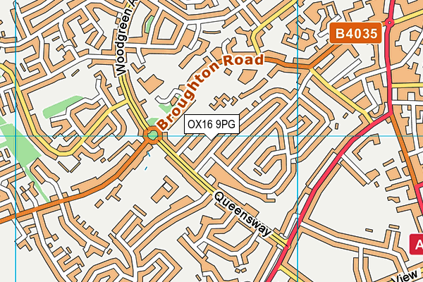 OX16 9PG map - OS VectorMap District (Ordnance Survey)