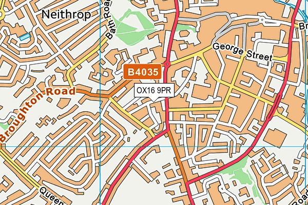 OX16 9PR map - OS VectorMap District (Ordnance Survey)