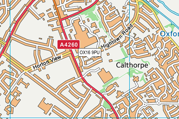 OX16 9PU map - OS VectorMap District (Ordnance Survey)