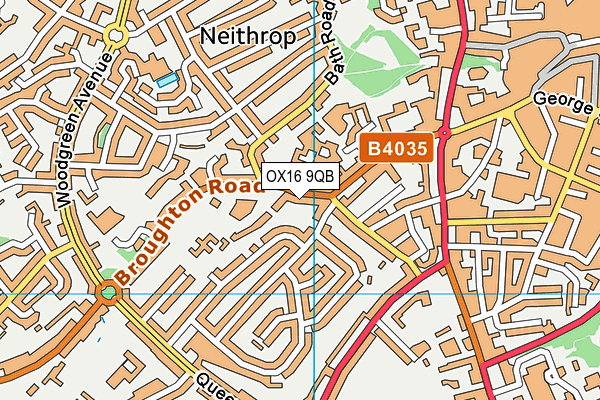 OX16 9QB map - OS VectorMap District (Ordnance Survey)