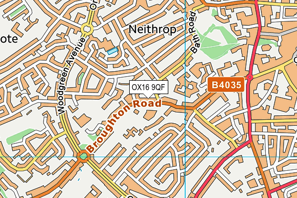 OX16 9QF map - OS VectorMap District (Ordnance Survey)