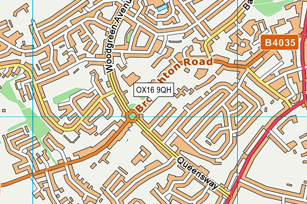 OX16 9QH map - OS VectorMap District (Ordnance Survey)