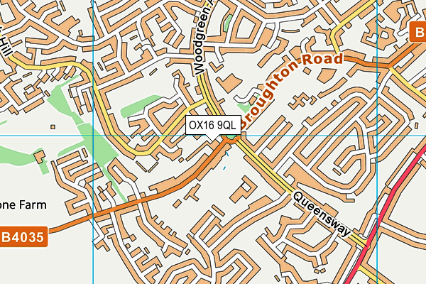 OX16 9QL map - OS VectorMap District (Ordnance Survey)