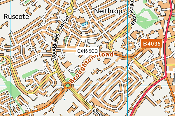 OX16 9QQ map - OS VectorMap District (Ordnance Survey)