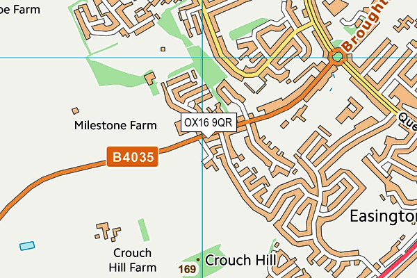 OX16 9QR map - OS VectorMap District (Ordnance Survey)