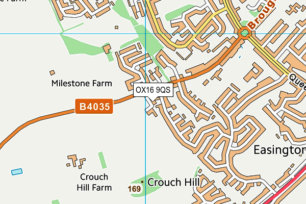 OX16 9QS map - OS VectorMap District (Ordnance Survey)