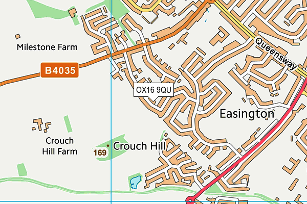 OX16 9QU map - OS VectorMap District (Ordnance Survey)