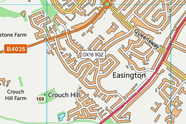 OX16 9QZ map - OS VectorMap District (Ordnance Survey)