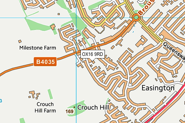 OX16 9RD map - OS VectorMap District (Ordnance Survey)