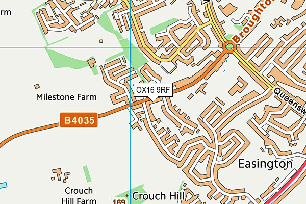 OX16 9RF map - OS VectorMap District (Ordnance Survey)