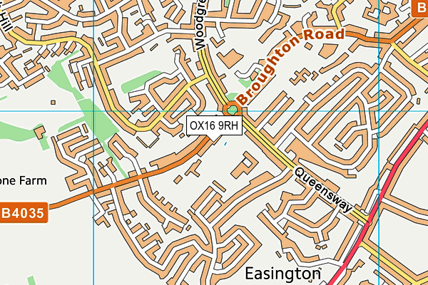 OX16 9RH map - OS VectorMap District (Ordnance Survey)