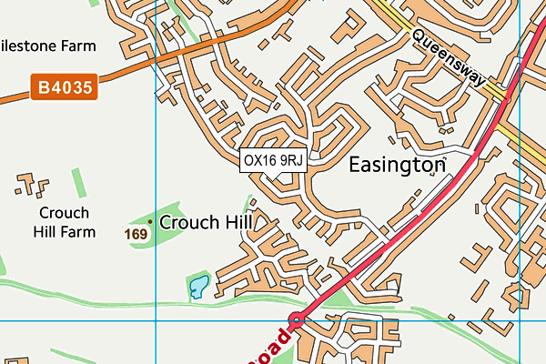 OX16 9RJ map - OS VectorMap District (Ordnance Survey)